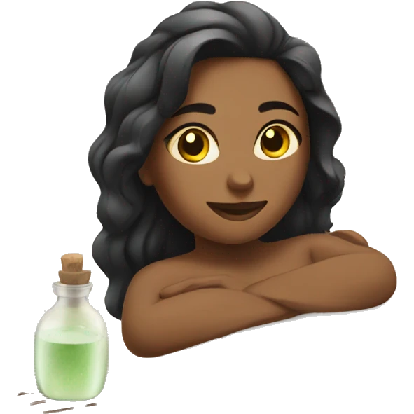 Girl relaxing in spa emoji