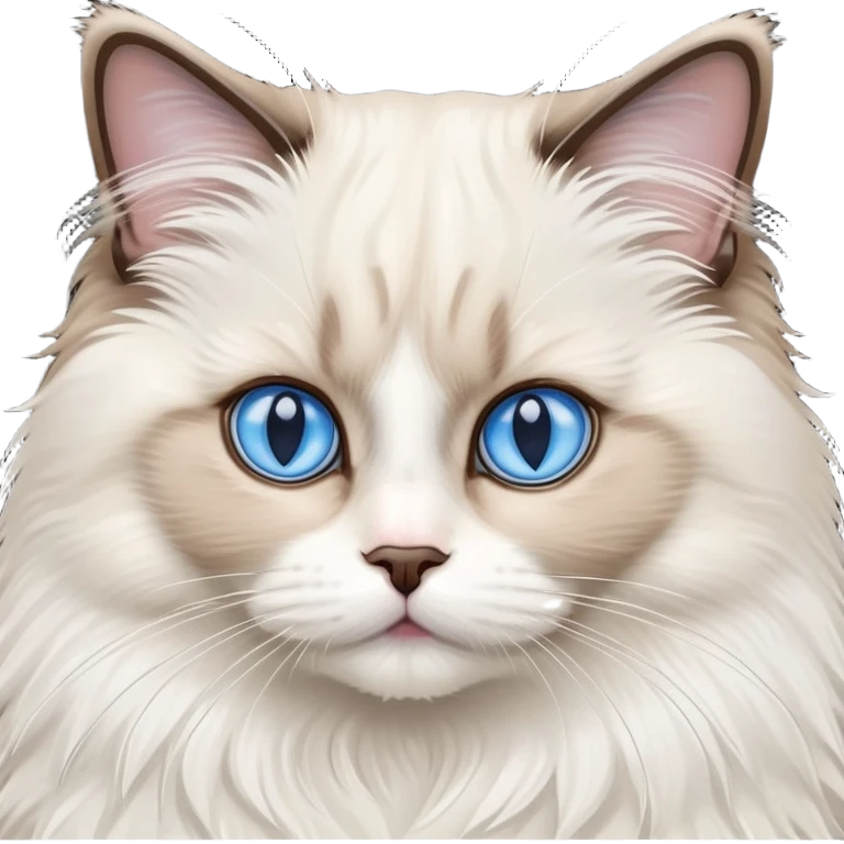 bicolor ragdoll cat face emoji