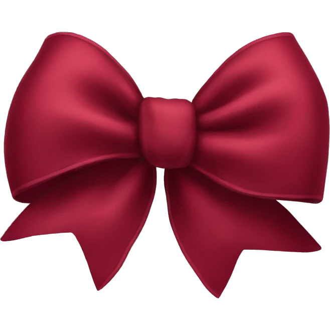 Crimson velvet bow emoji