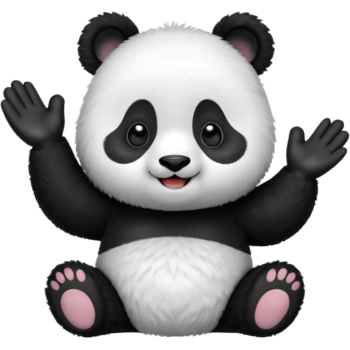 A cute panda emoji clapping emoji