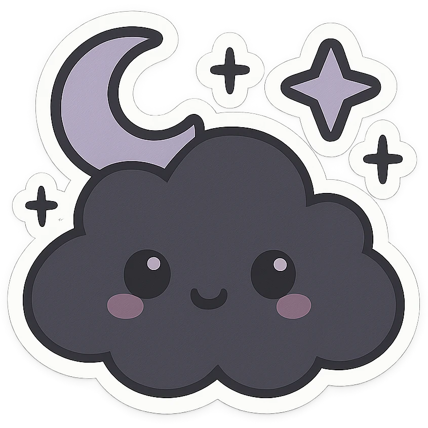 pastel goth black object emoji