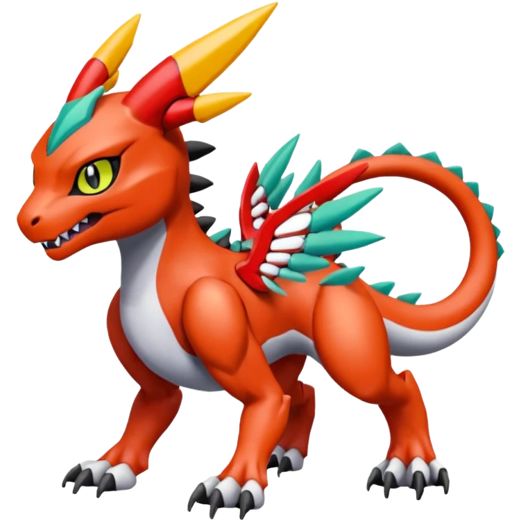 Meloetta-Wargreymon-Guilmon-Agumon-Pokémon-Digimon-Fakémon-fusion-hybrid-creature emoji