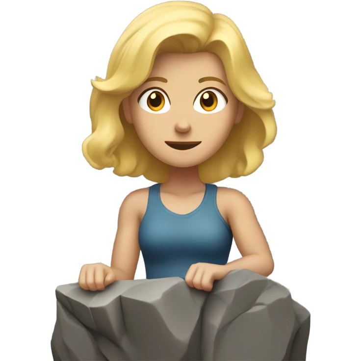 rock climber woman blonde emoji