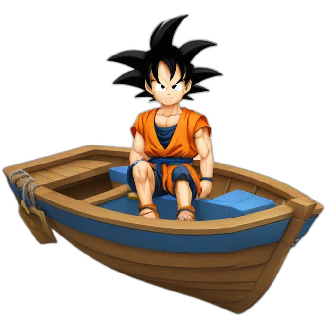 son goku as a boat emoji