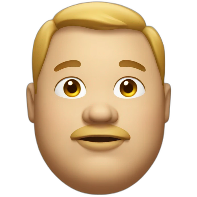 Fat guy emoji
