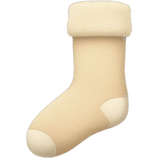 Beige fluffy socks emoji
