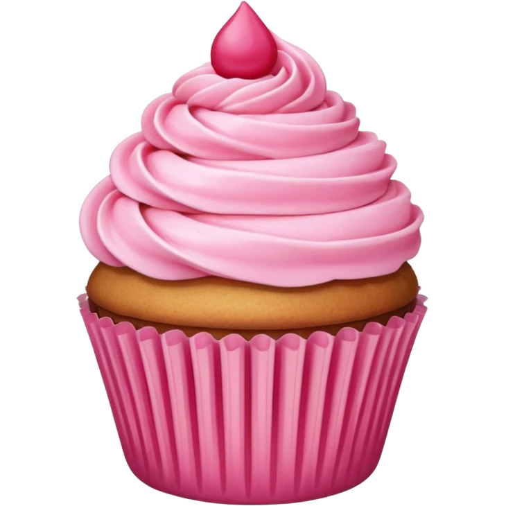 Cupcake with pink icing emoji