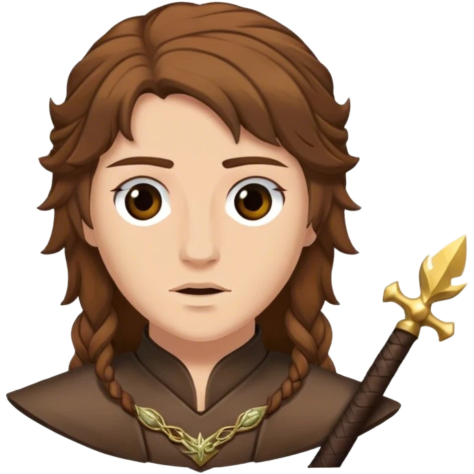 joyeuse frey from game of thrones, brown hair emoji