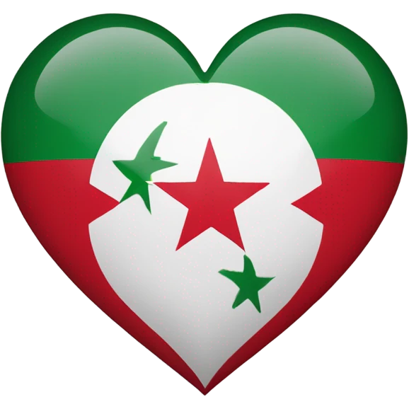 ￼free syria flag inside heart emoji