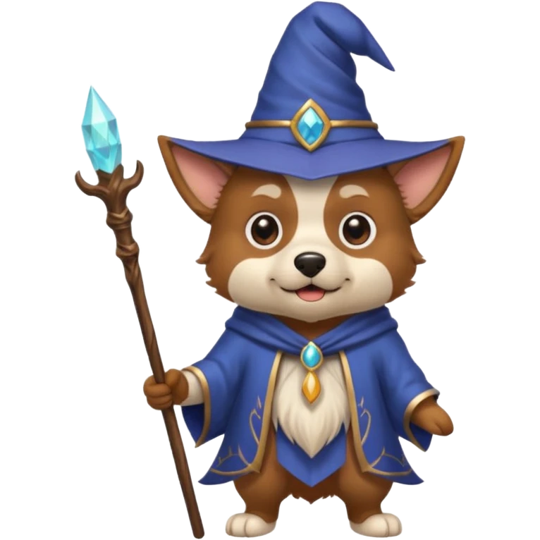 Dog wizard emoji