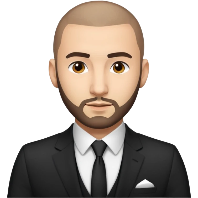 karim benzema, light skinned, wearing suit emoji