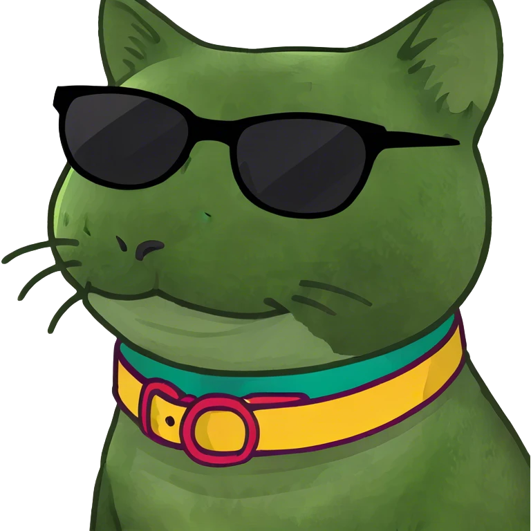 Cat with sunglasses emoji