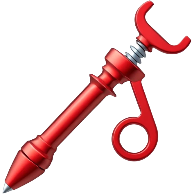 red corkscrew emoji