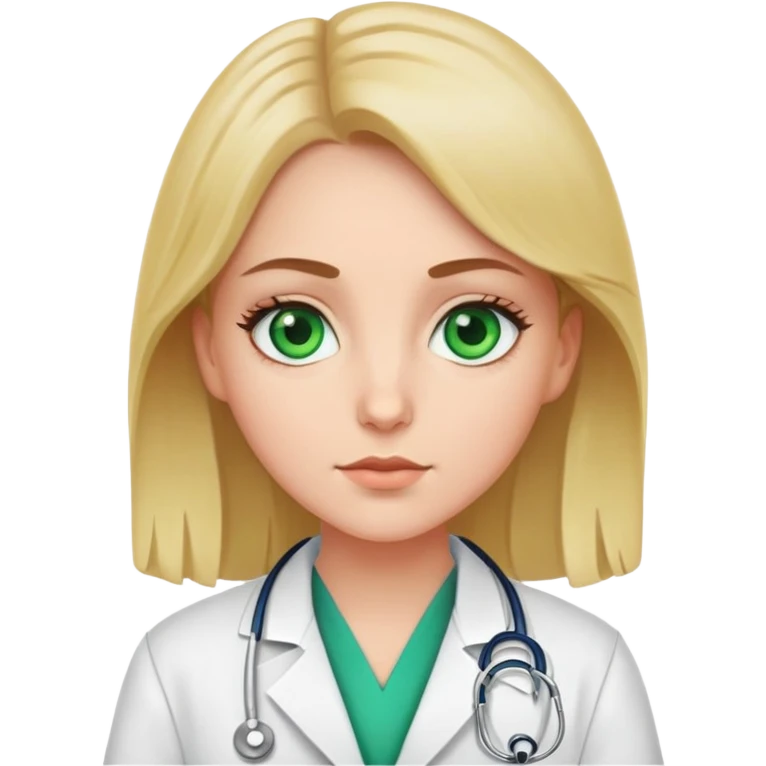 white girl with green eyes doctor emoji