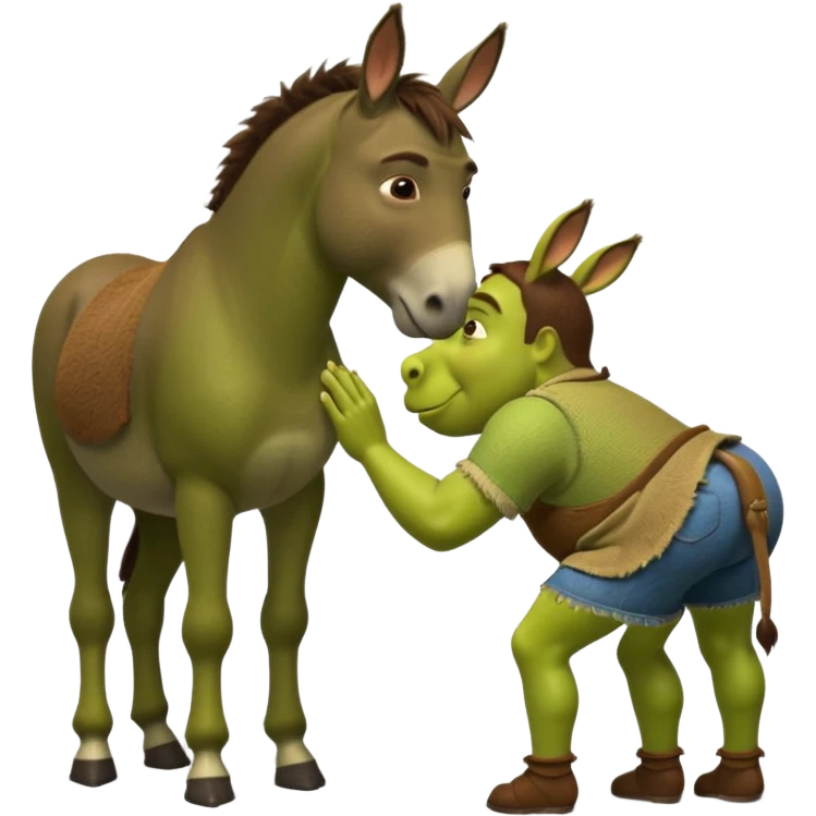 Shrek petting Donkeys butt emoji
