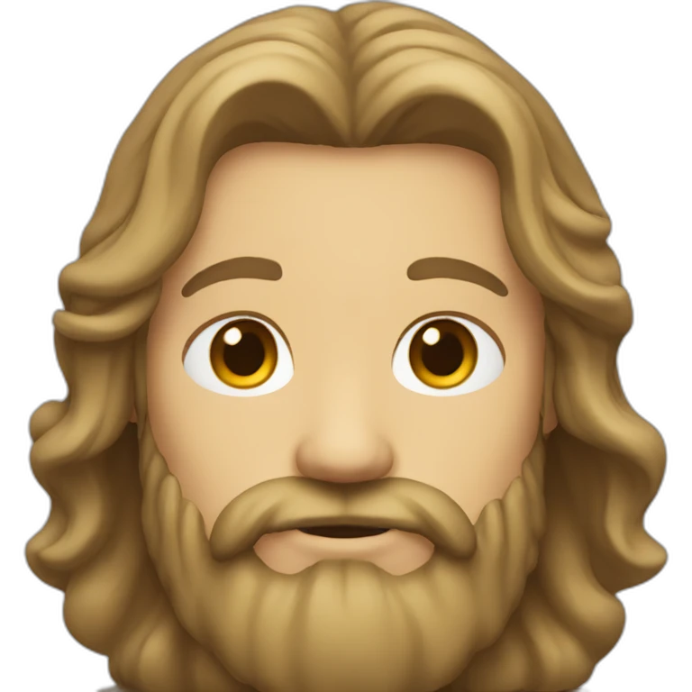 English man with long hair and beard emoji