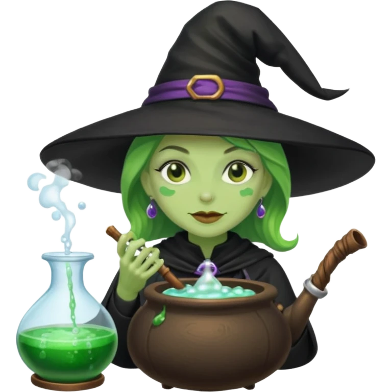 green witch cooking potion emoji
