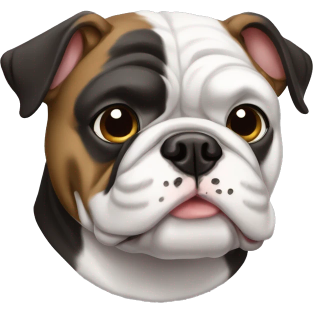 Bulldog francês preto e branco  emoji