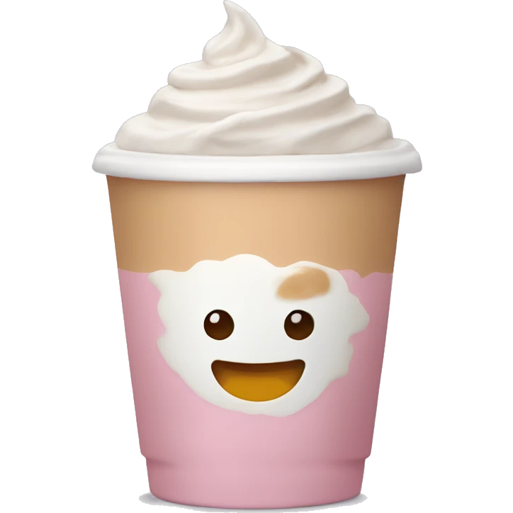 Light pink pumpkin latte emoji