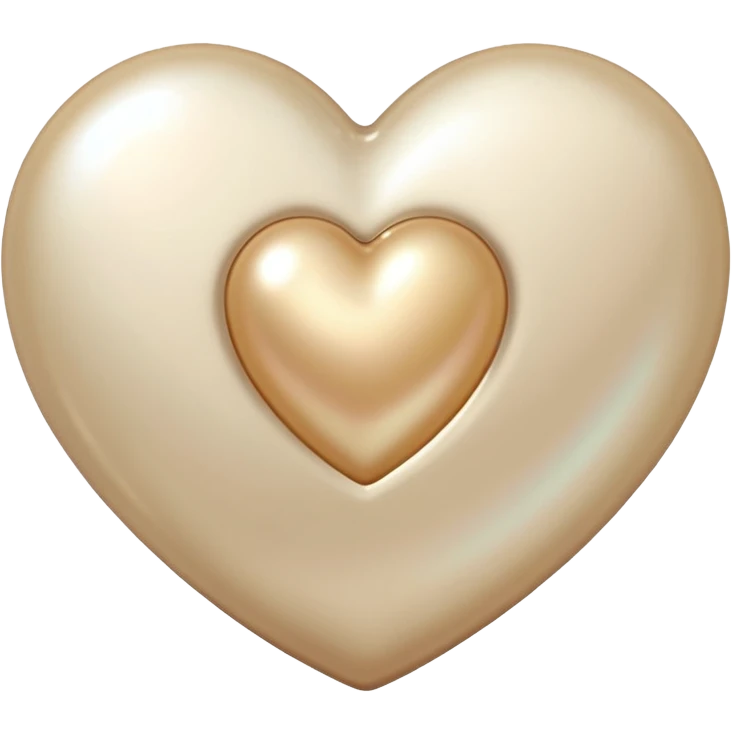 beige heart and pearls emoji