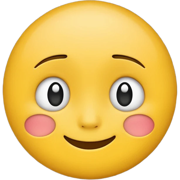 mix of these two 🥺☺️ but make it classic emoji not woman or man face and without hearts and a little bit sad but still smile emoji