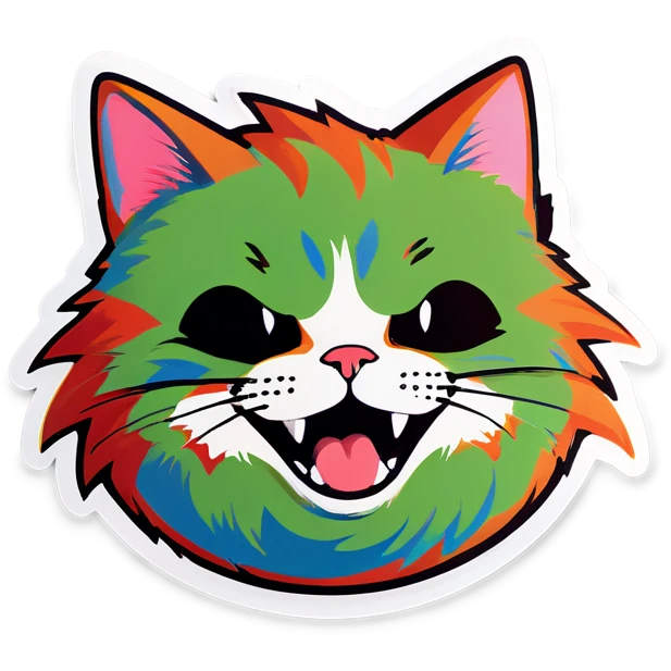 Chat qui est choqué de fou emoji