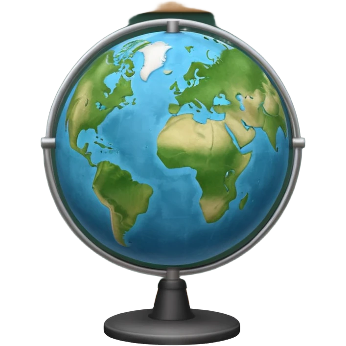 globe on a school chalkboard emoji