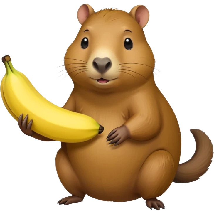Capibara with a banana emoji