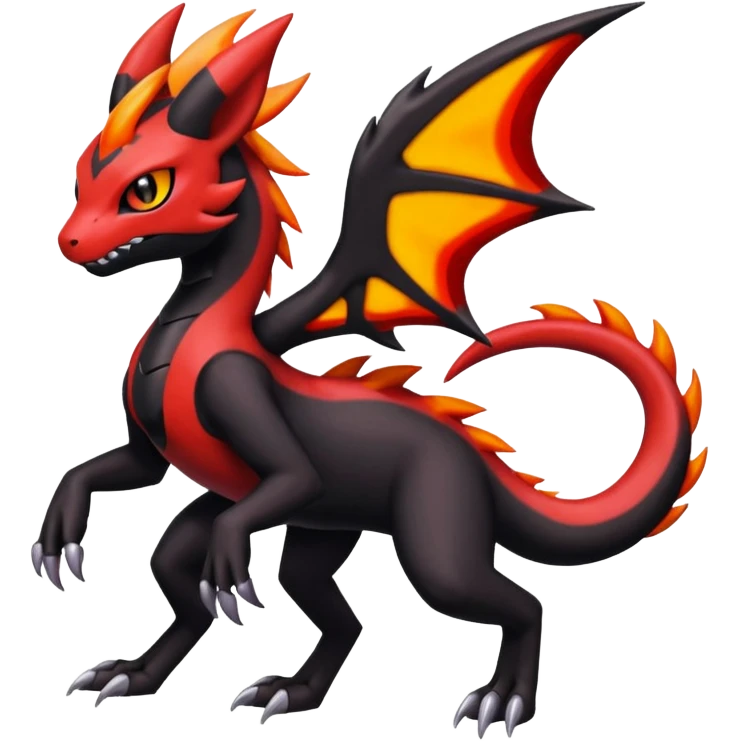 Colorful Cool Badass  Meloetta-Litten-Salandit-Guilmon-Darkrai-Pokémon-Fakémon-fusion-hybrid-creature emoji