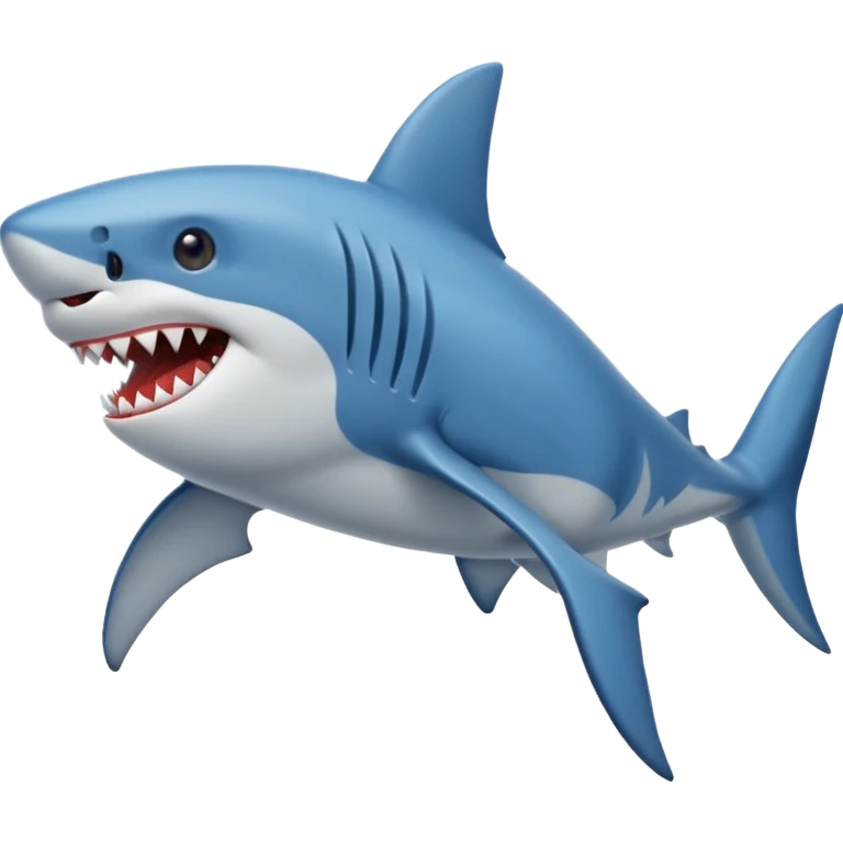 Un requin qui porte des chaussures de tennis bleu emoji