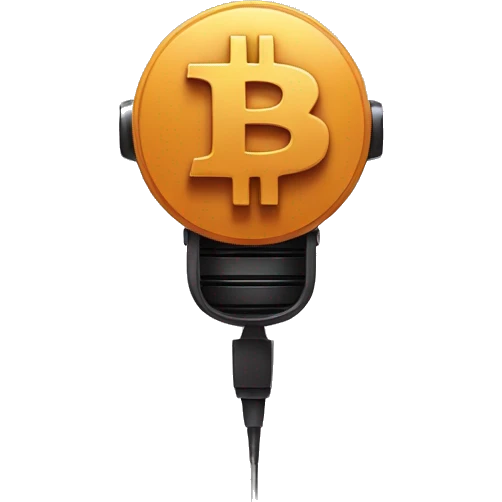 bitcoin in podcast microphone hd emoji