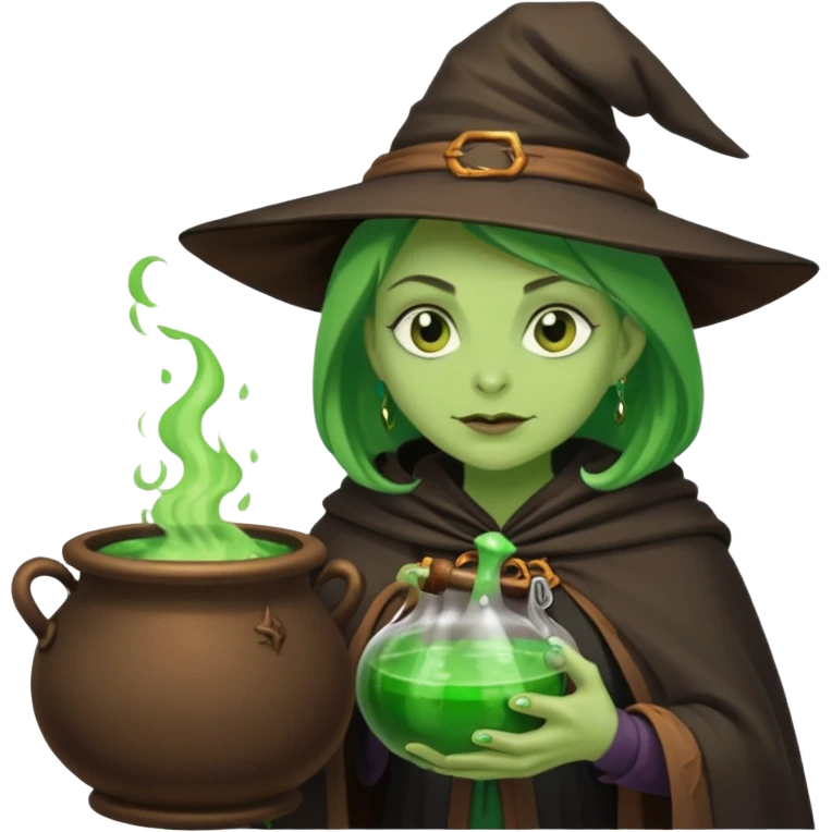 green witch cooking potion emoji