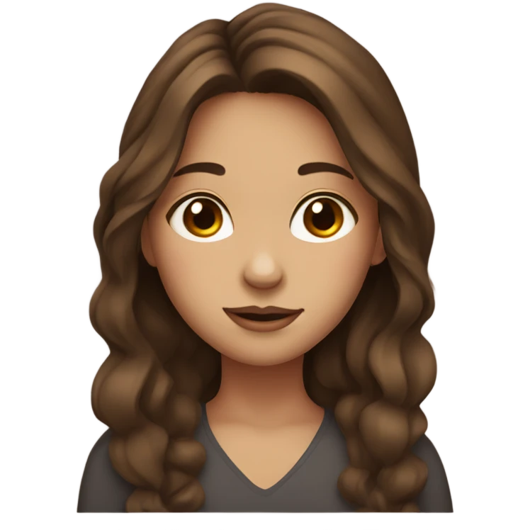 girl with brown hair and nose piecing emoji