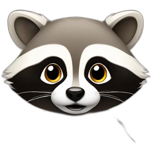 round raccoon emoji