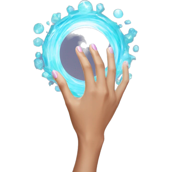 woman's hand with a magical ring emoji