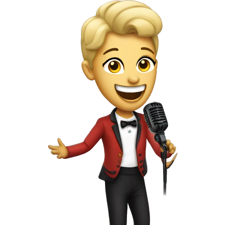 Stager performer singing emoji