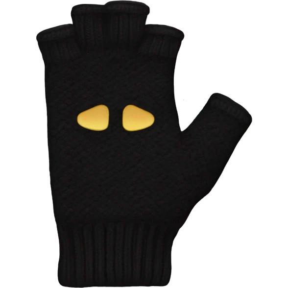 Black fingerless gloves emoji