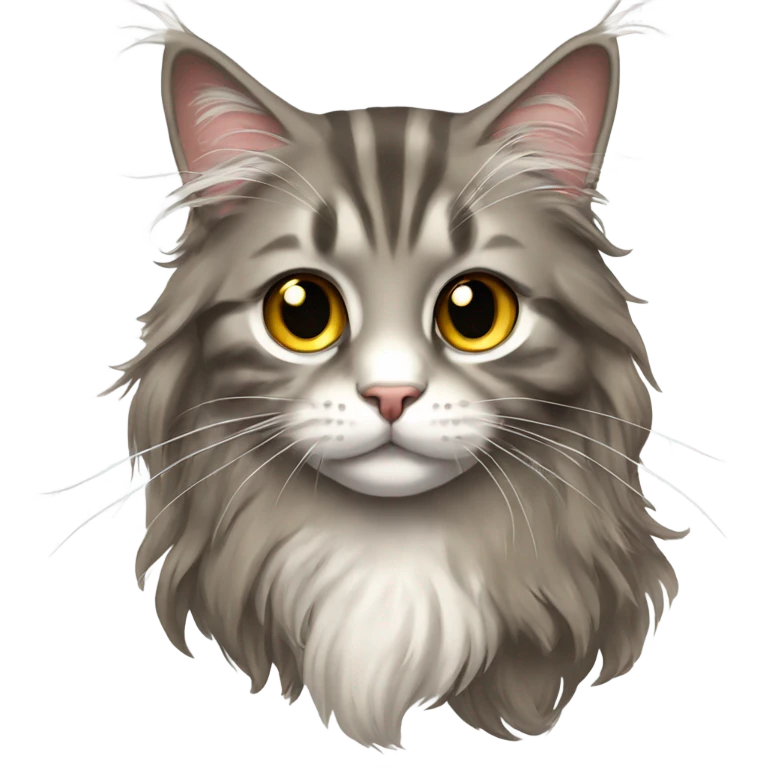 Maine Coon girl with bow emoji