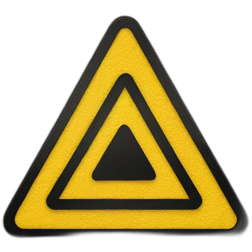 caution yellow triangle sign with black border emoji