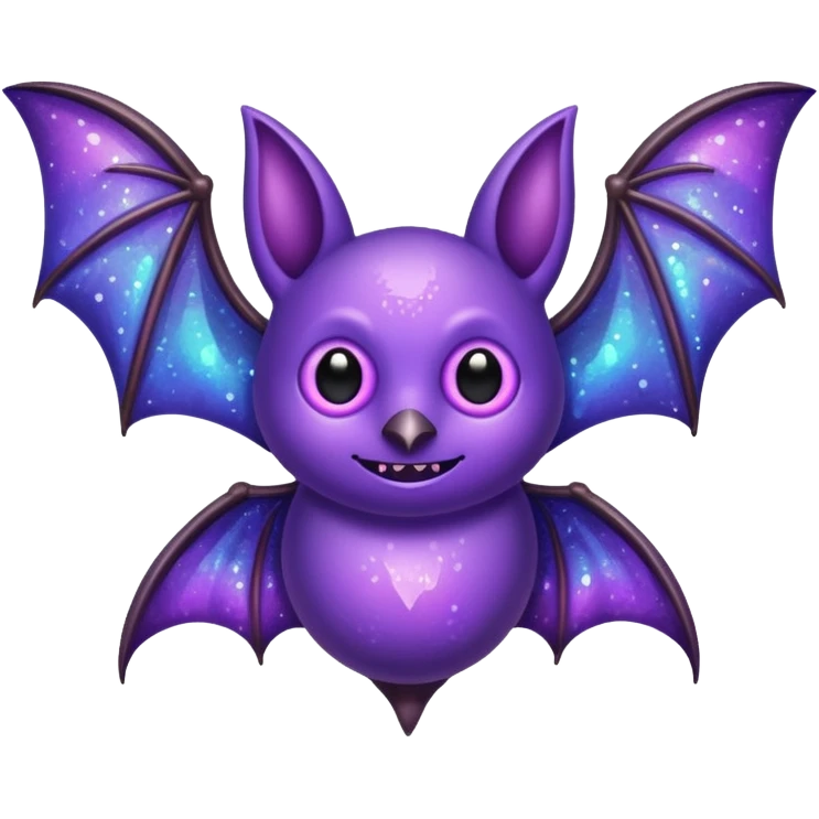 glitter purple bat emoji