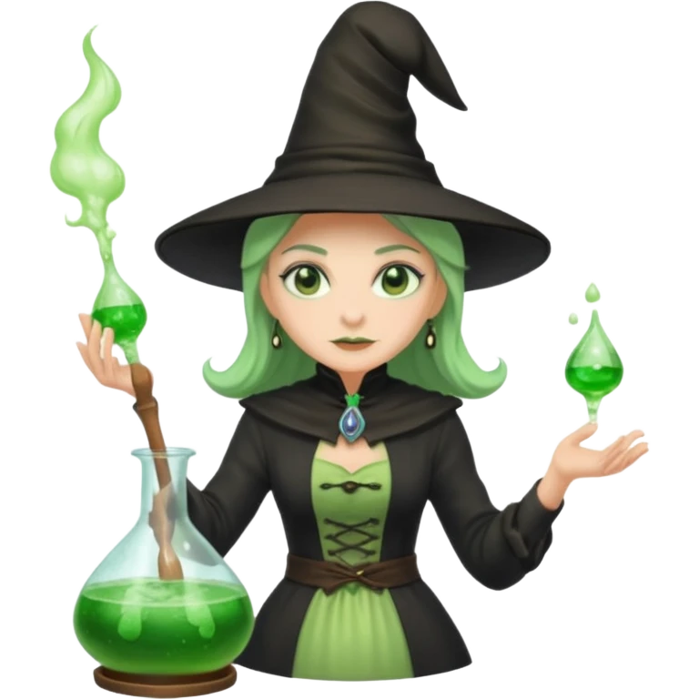 green witch cooking potion emoji