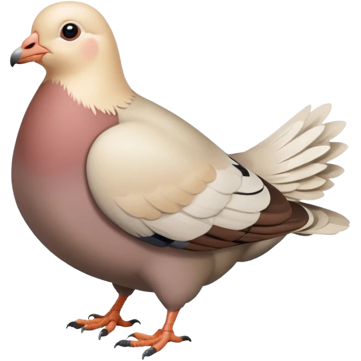 Make a pigeon but make it cream color emoji