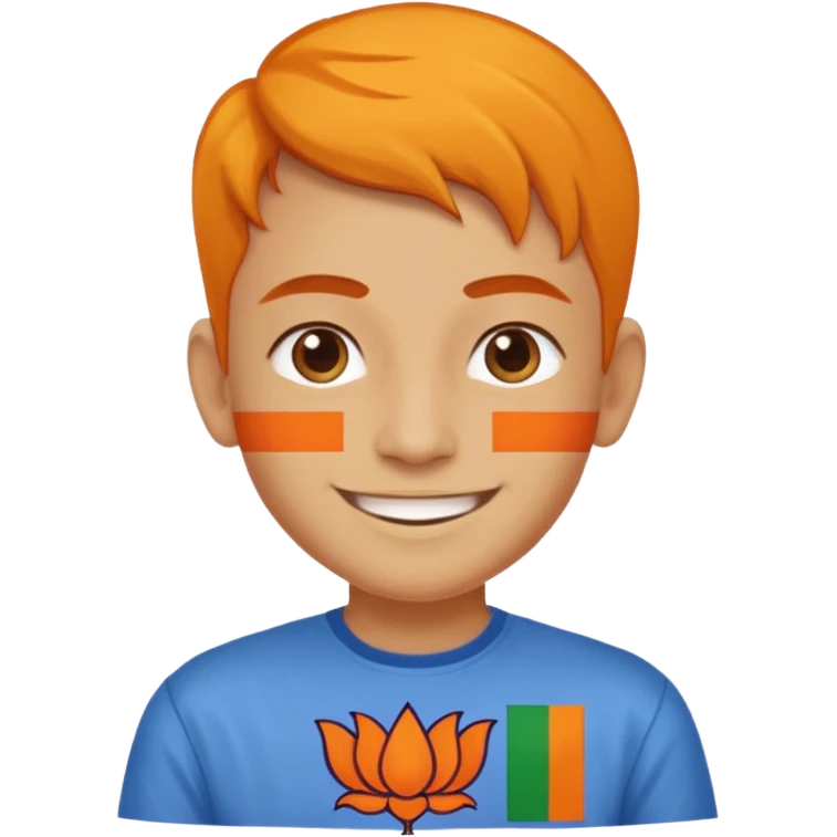Politics name with bjp flag emoji