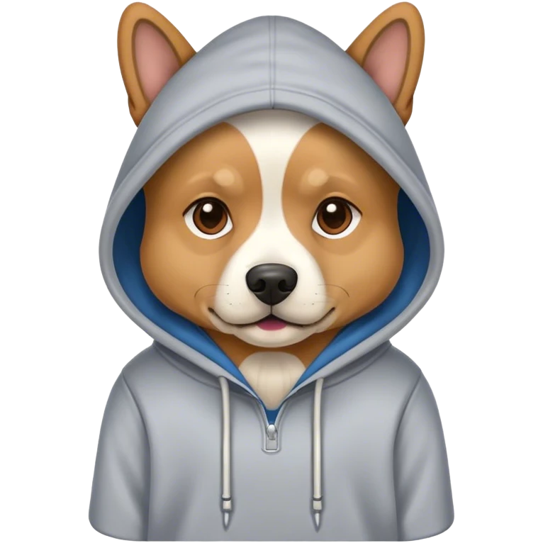 Dog wearing a hoodie emoji
