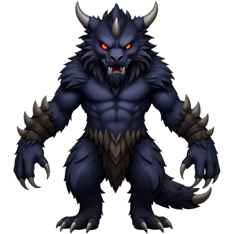  Dark  evil Fakémon-Wickerbeast-creature (full body) emoji