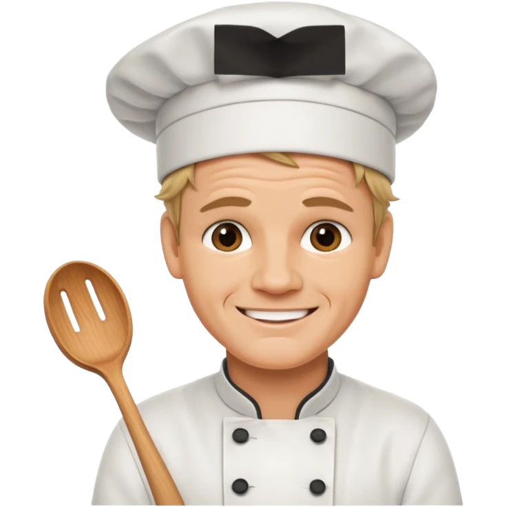 gordon ramsey with cook hat and smile emoji