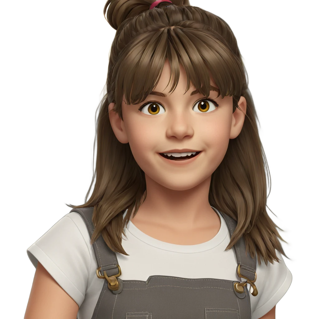 smiling girl in white shirt emoji