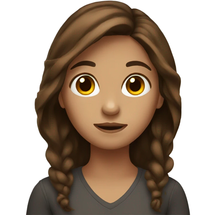 Girl with brown hair emoji