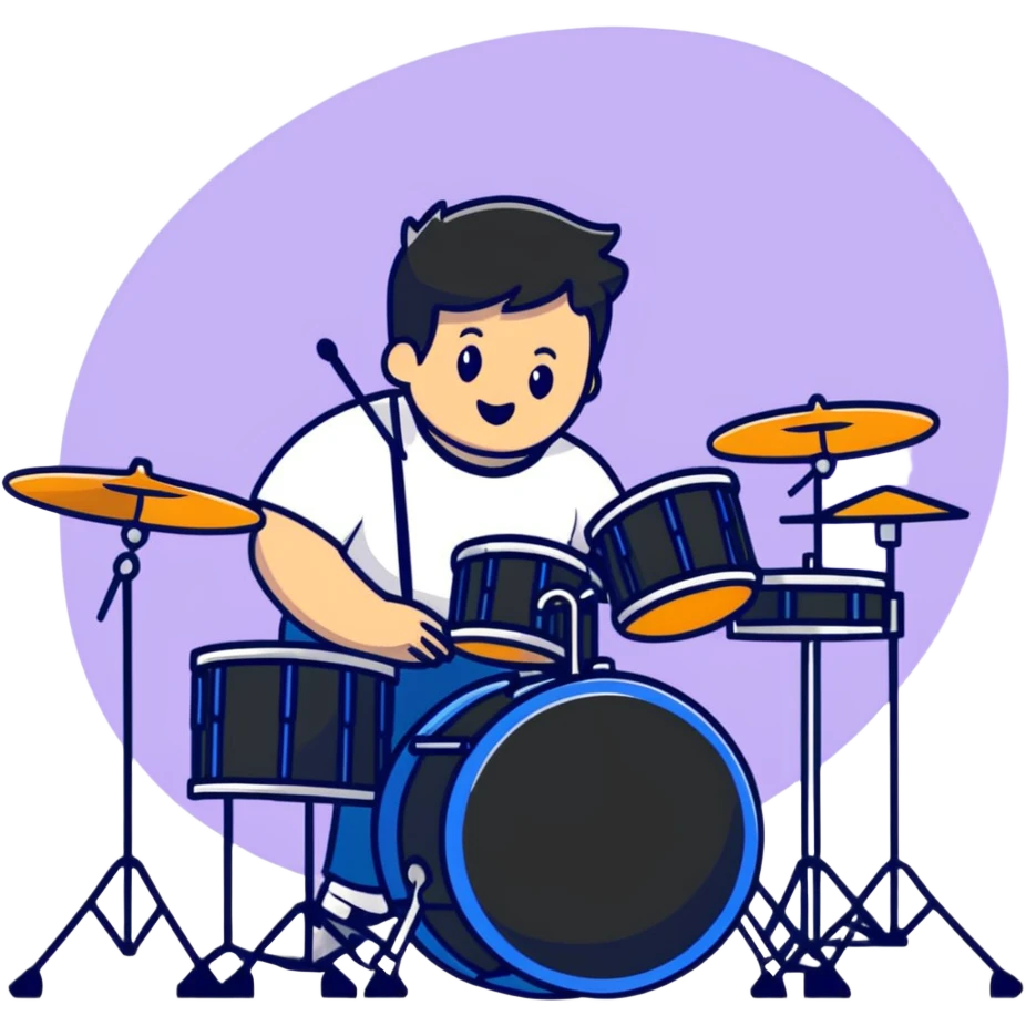 Drummer on stage  emoji