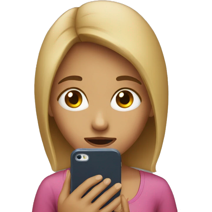 Girl watching phone  emoji